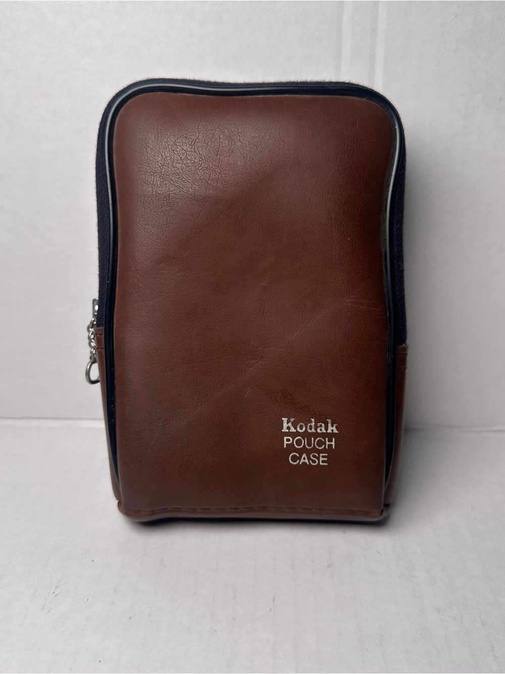 Vintage Kodak Camera Tote Bag Pouch Brown Leather Soft Interior Zipper Belt Clip